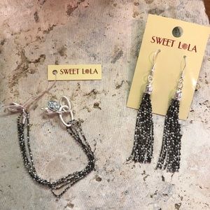 Sweet Lola bracelet earring set NEW